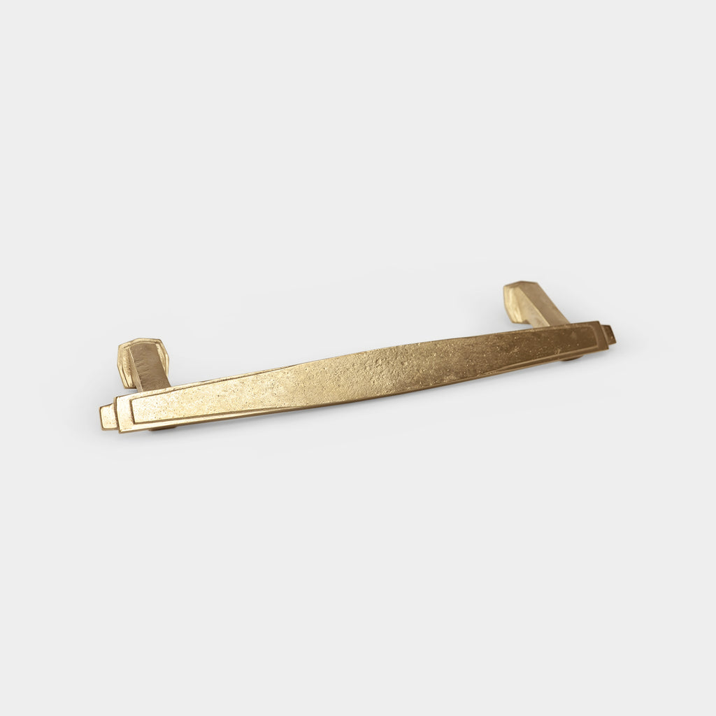 Brass Chareau pull handle, blending modernity with elegance, ideal for contemporary spaces.